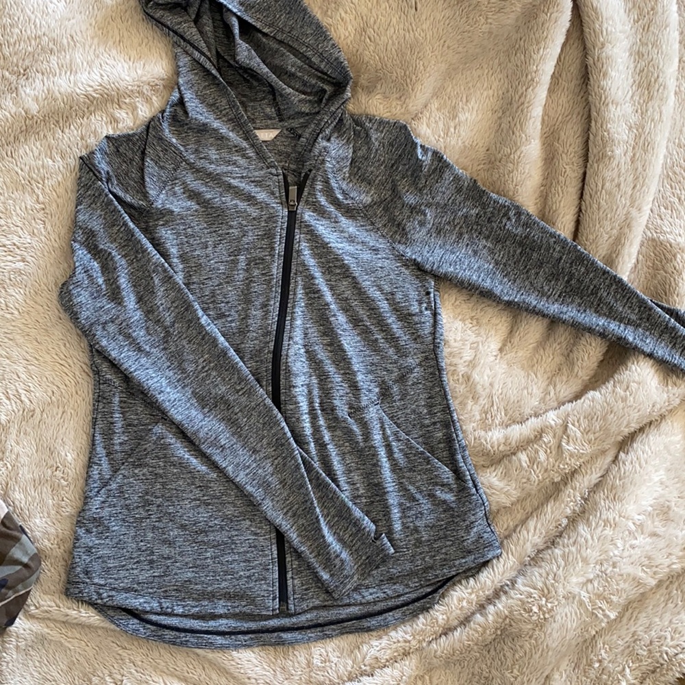 Athleta grey zip up